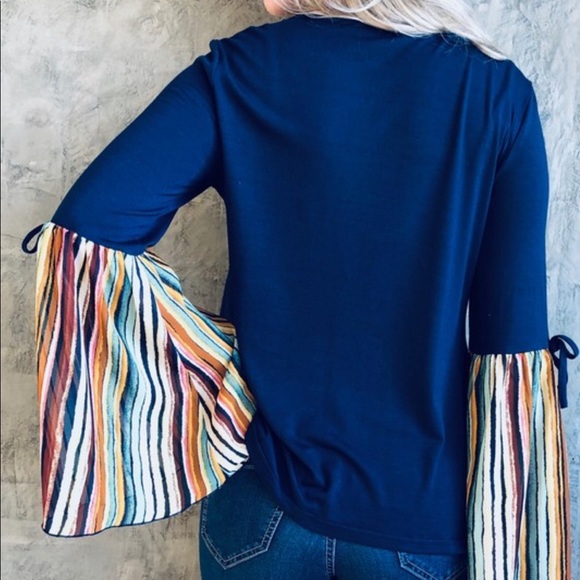 And Why Multi Colored Bell Sleeve Tee - Picture 4 of 4